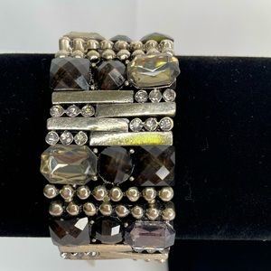 Futuristic Chunky Faux Gem Bracelet | OS